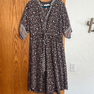 Floral print Xirena midi dress, never worn! 100% cotton
